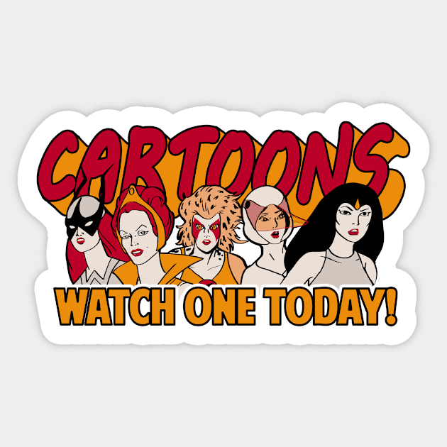 Cartoons! Sticker by Doc Multiverse Designs